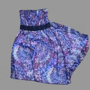 Purple and blue y2k Bebe maxi dredd with stretchy waistband women's size XS